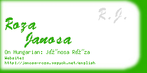 roza janosa business card